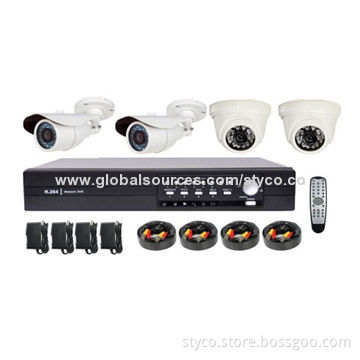4 Channel DVR Kits, 4 Channel D1 Resolution, IR Camera up to 25M IR Night Vision Distance